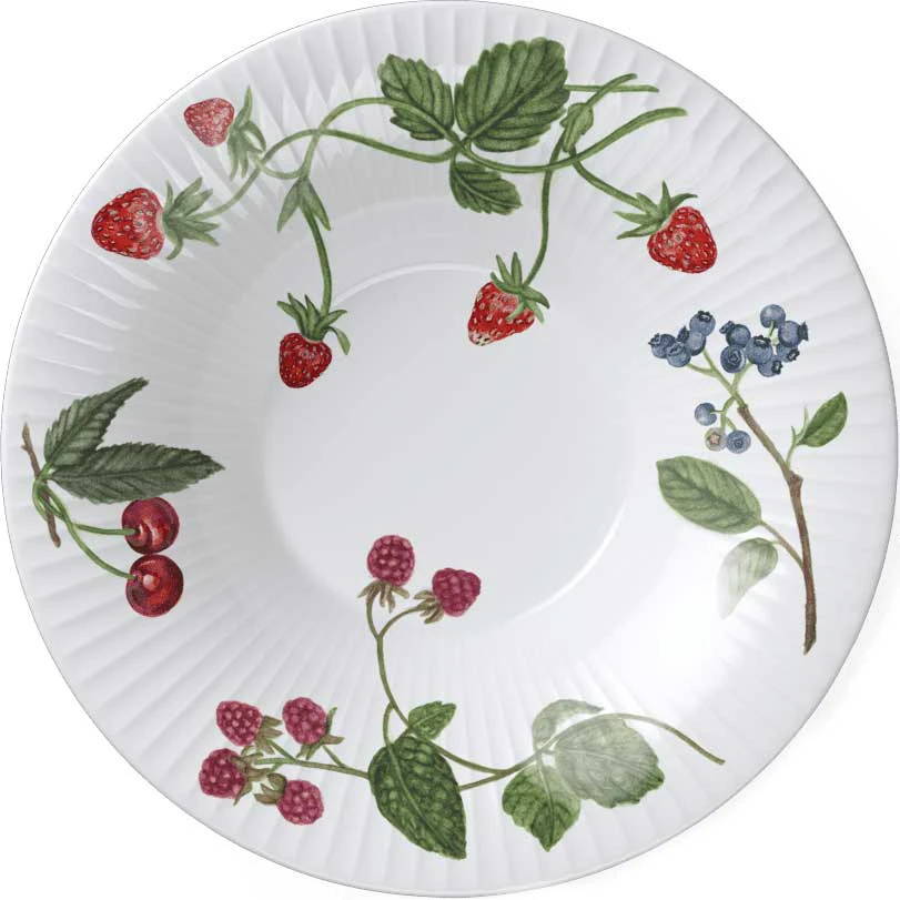 K&auml;hler Hammersh&oslash;i Summer Dyp Tallerken 21 Cm Summer Berries -  Dype tallerkener Porselen Hvit - 693335