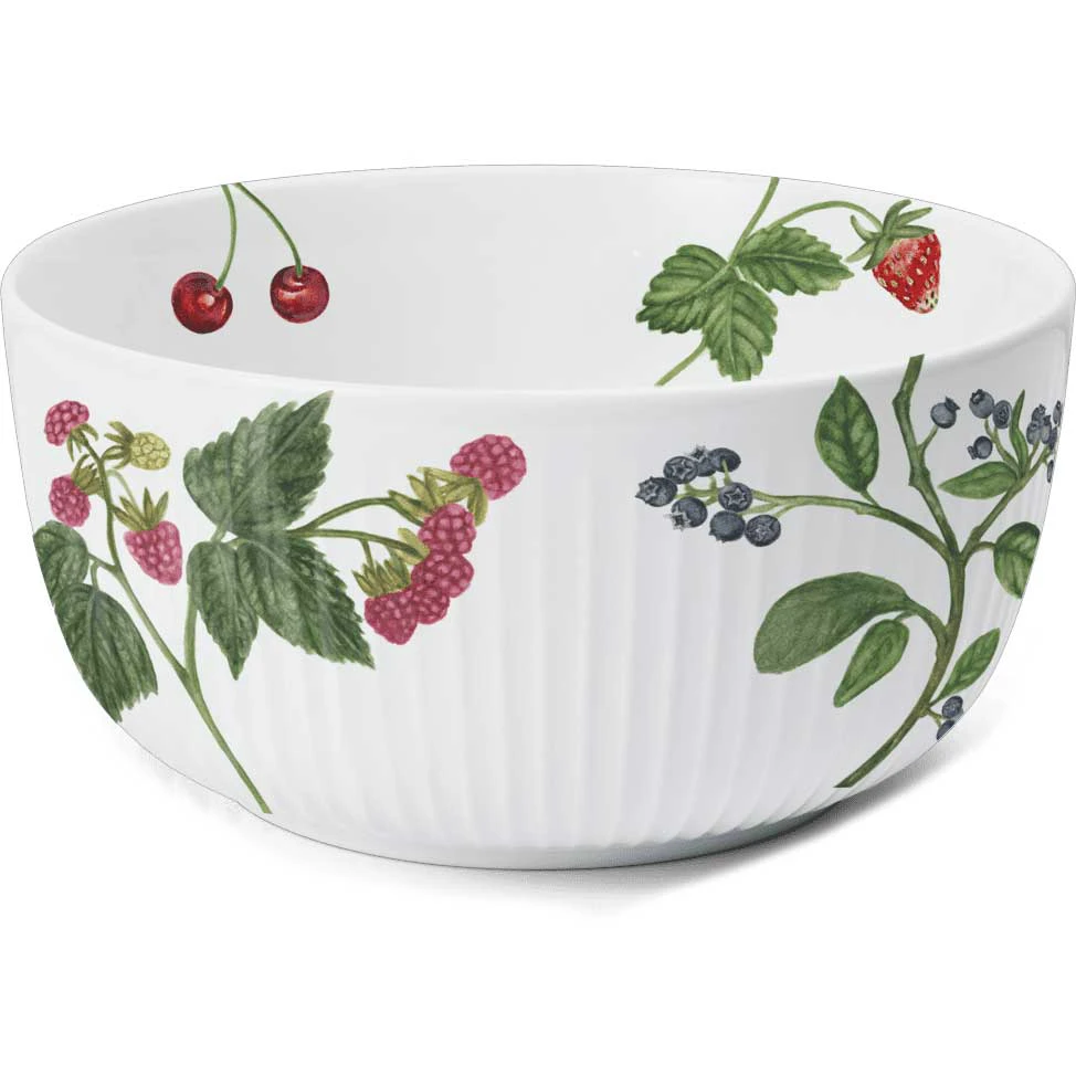 K&auml;hler Hammersh&oslash;i Summer Sk&aring;l 21 Cm Summer Berries -  Serveringssk&aring;ler Porselen Hvit - 693336