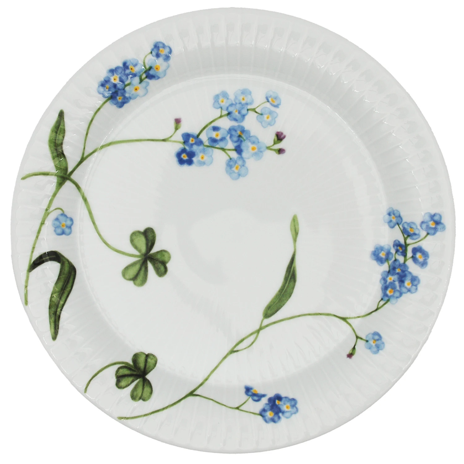 K&auml;hler Hammersh&oslash;i Summer Tallerken &Oslash;22 Cm Forget Me Not -  Asjetter Porselen Hvit - 693291