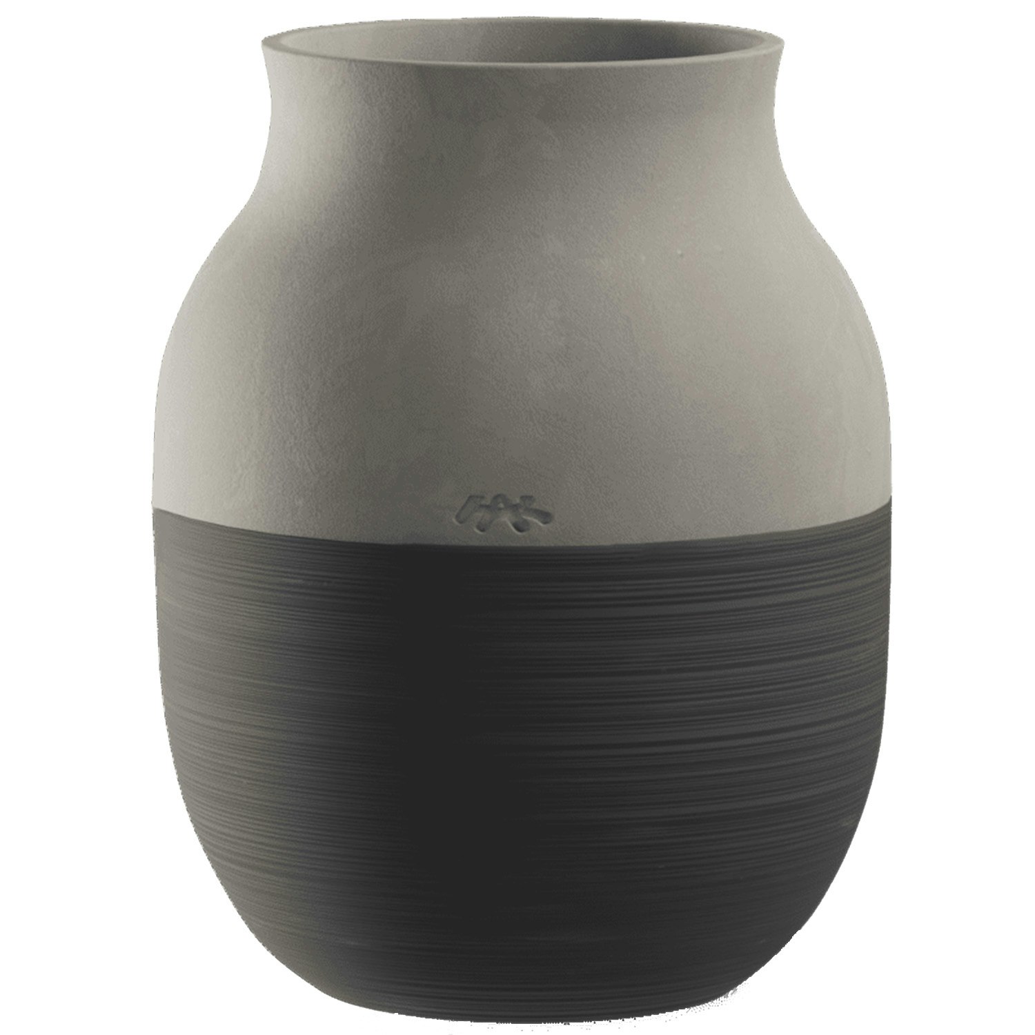 K&auml;hler Omaggio Circulare Vase 20 Cm -  Vaser Fajanse Anthracite Grey - 690147