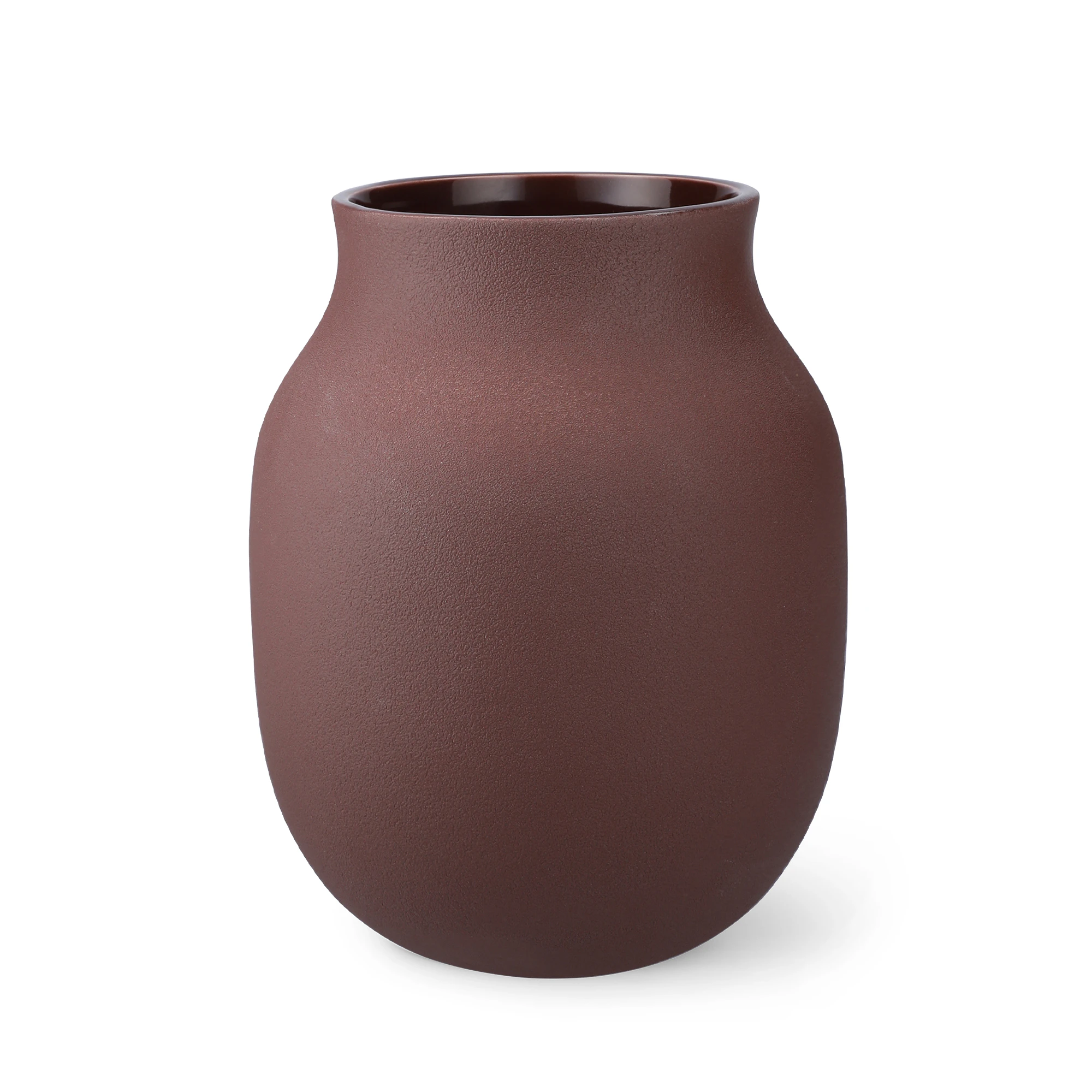 K&auml;hler Studio Omaggio Vase 20 Cm - Vaser Stengods Burgundy - 690104