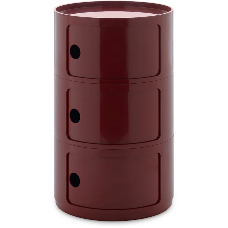 Componibili New Big Oppbevaring Med 3 Rom, Vinrød