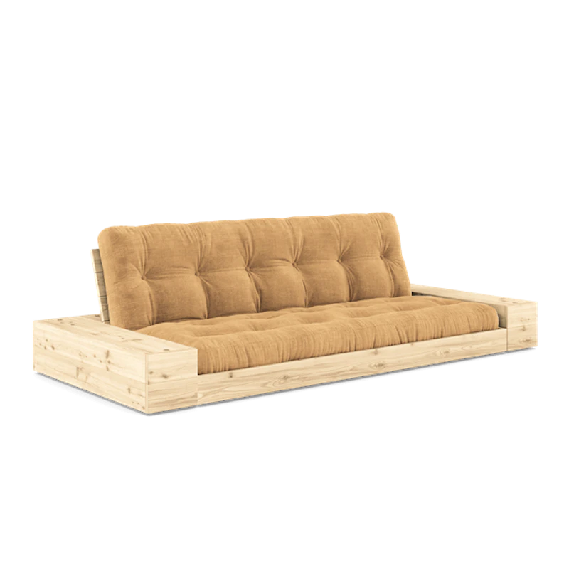 Base Sovesofa Med Sideboks og 5-lags Madrass Klar/Fudge Brown