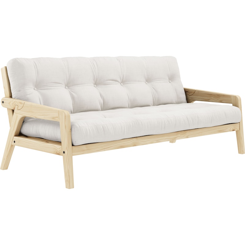 Grab Sovesofa Med Madrass, Klarlakkert / Naturlig