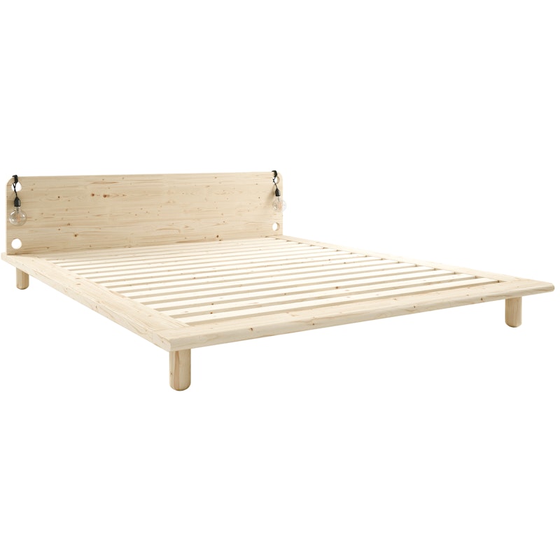 Peek Sengeramme Med 2 Lamper Klarlakkert, 160x200 cm