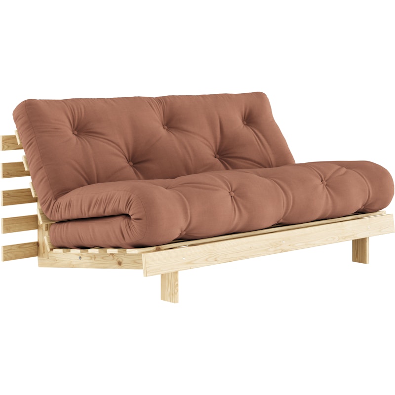 Roots 160 Sovesofa Med Madrass, Raw / Clay Brown