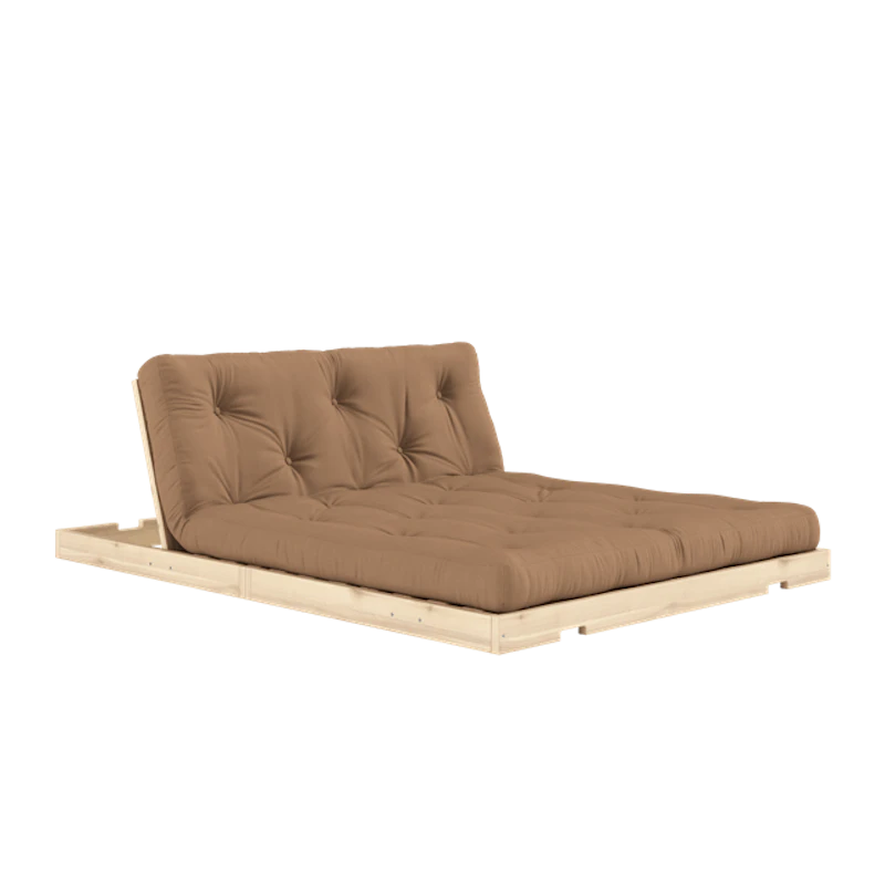 Flip-sovesofa Med Madrass 140x200 Mokka/Raw