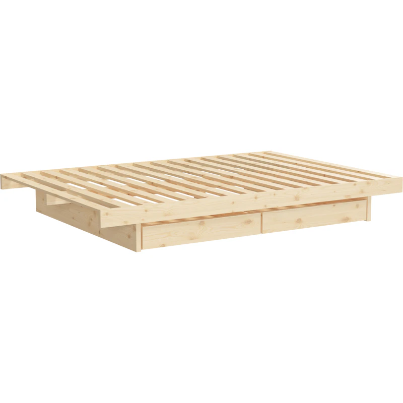 Kanso Sengeramme Med Skuffer Raw, 140x200 cm