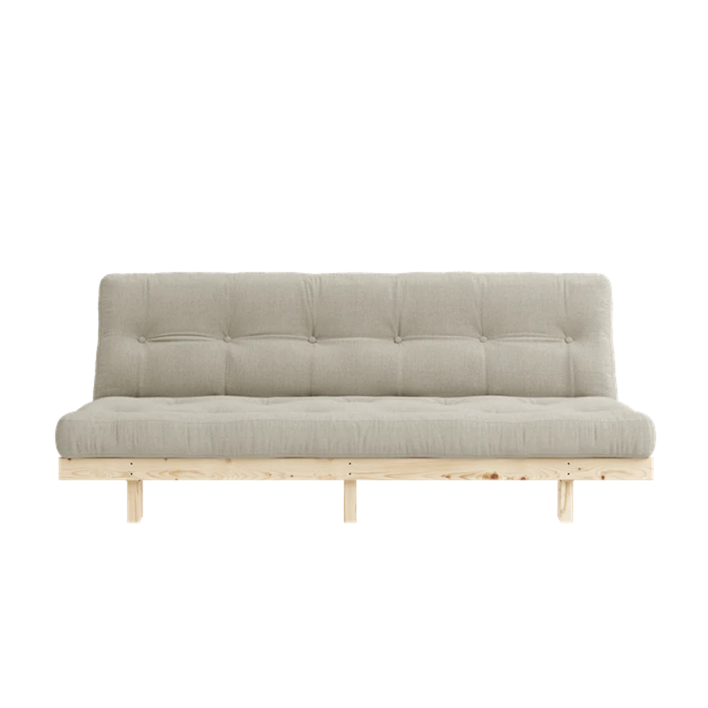Lean Sofa Sovesofa Med Madrass 130x190 Beige/Raw
