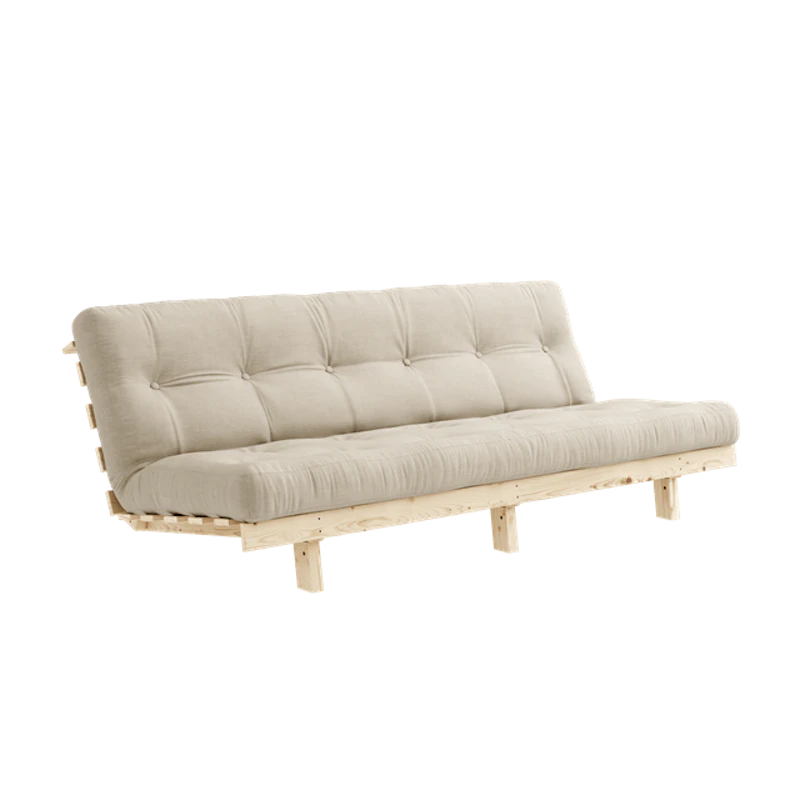 Lean Sovesofa Med Alpha Madrass 130x200 Beige/Raw