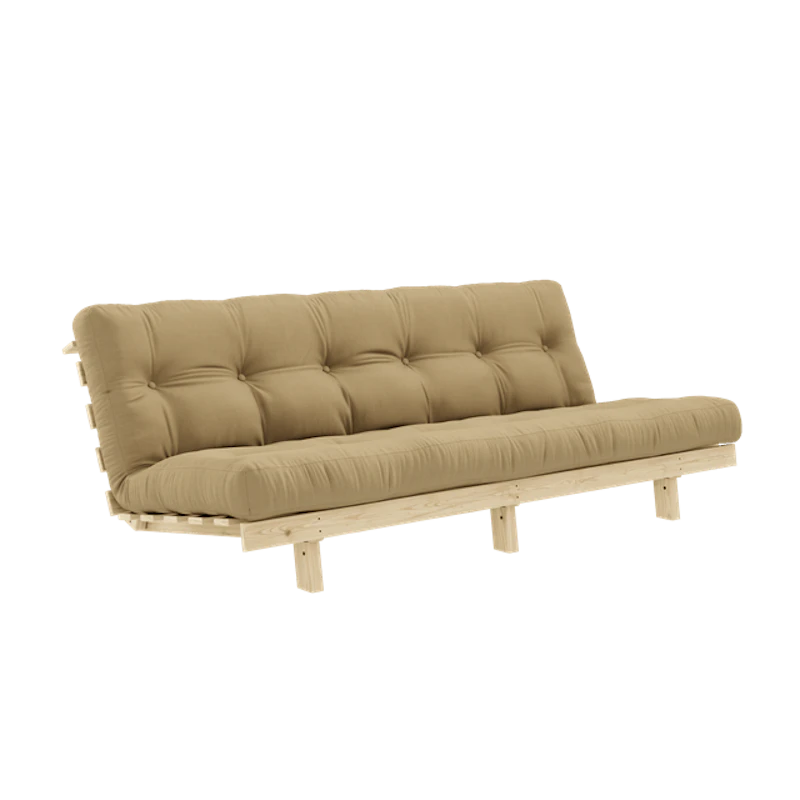 Lean Sovesofa Med Alpha Madrass 130x200 Beige/Raw