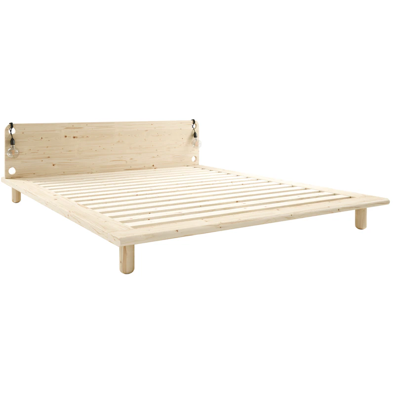 Peek Sengeramme Med 2 Lamper Klarlakkert, 180x200 cm