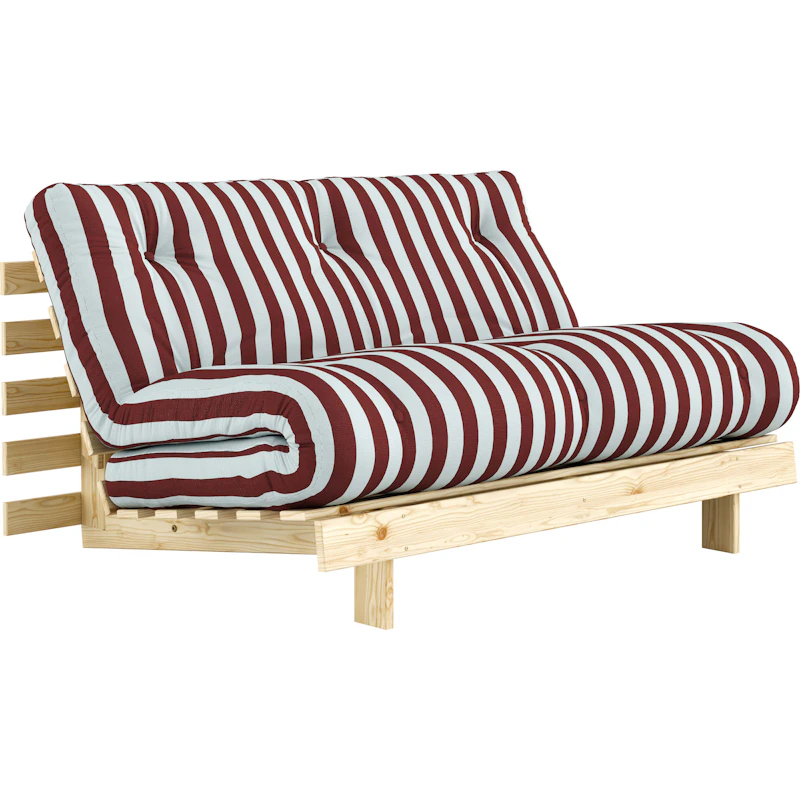 Roots Sovesofa 140x200 cm, Vinrød / Lyseblå