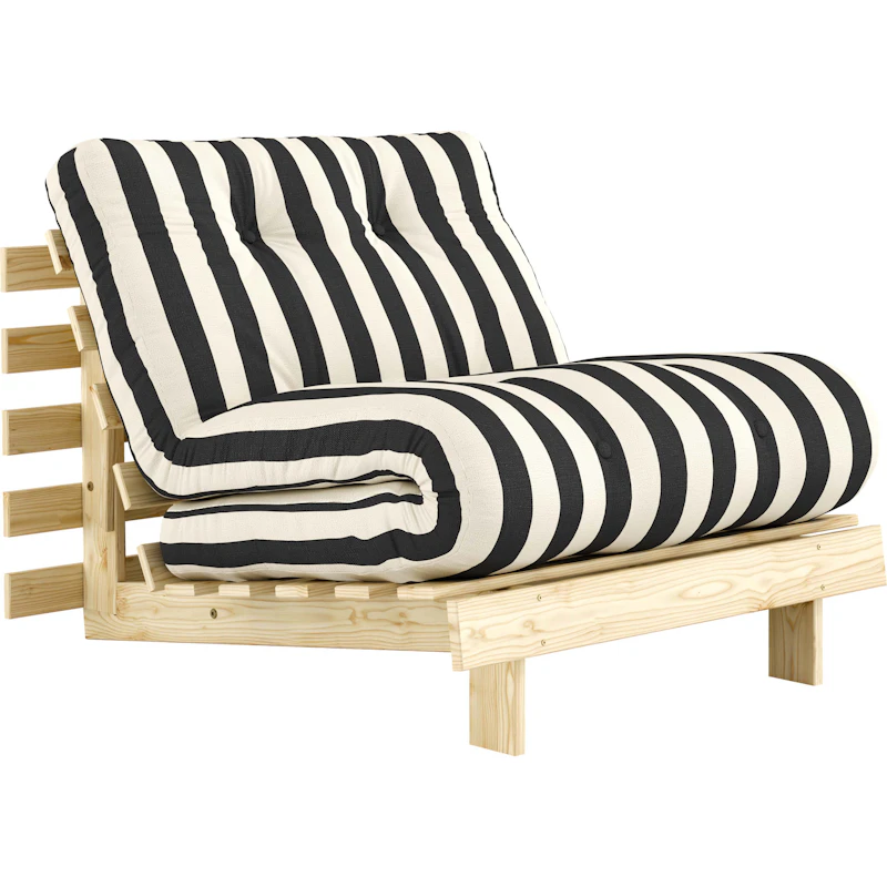 Roots Sovesofa 90x200 cm, Sort / Hvit