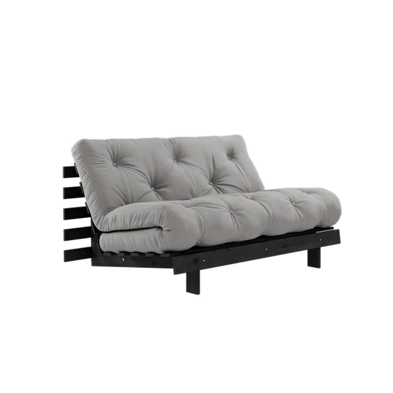 Roots Sovesofa Med Roots-Madrass 140x200 Grå/Svart Lakkert