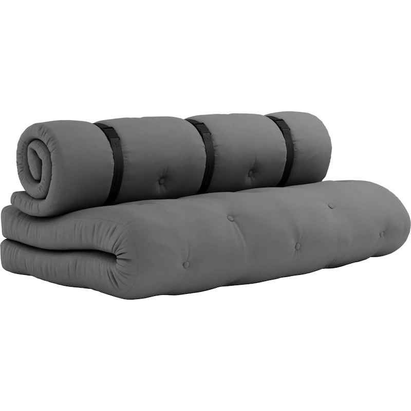 Buckle-Up Sofa Med Belte Utendørs, Mørkegrå / Sort