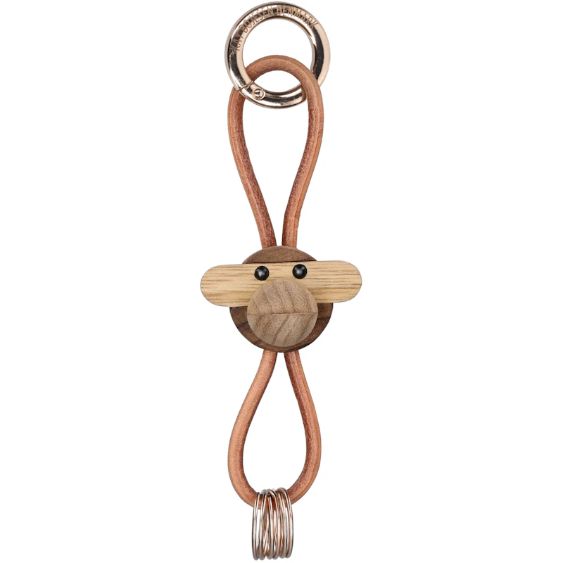 Nøkkelring Ape Brun / Gull