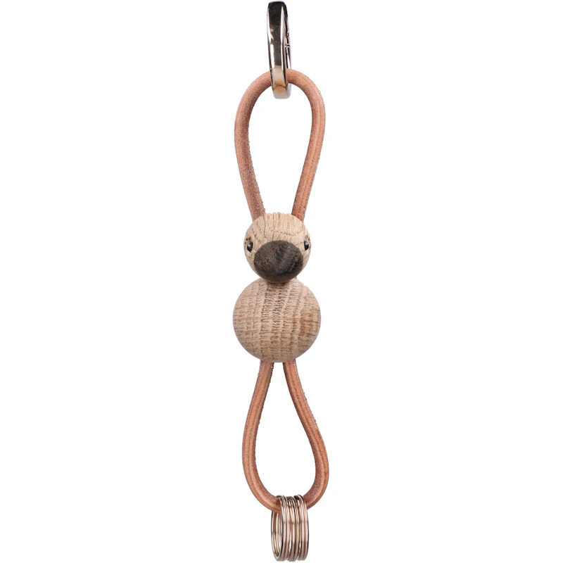 Nøkkelring Sangfugl Eik / Gull