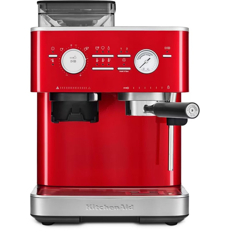 5KES6551ECA Halvautomatisk Espressomaskin Med Kaffekvern, Red Metallic