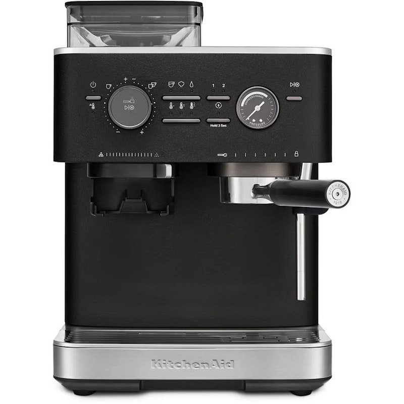 5KES6551EBK Halvautomatisk Espressomaskin Med Kaffekvern, Støpejern Sort