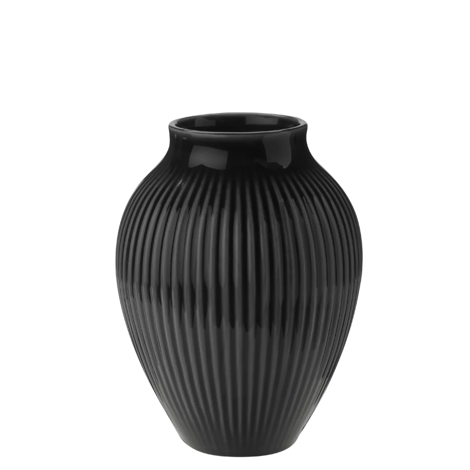 Knabstrup Keramik Vase Profilert 12,5 Cm Svart -  Vaser Keramikk Sort - 1211