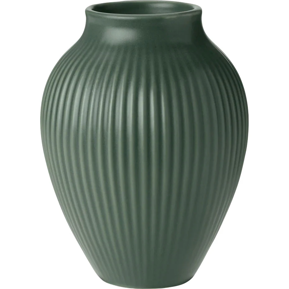 Knabstrup Keramik Vase Profilert 12,5 Cm  Green -  Vaser Keramikk Celadon - K1236-5