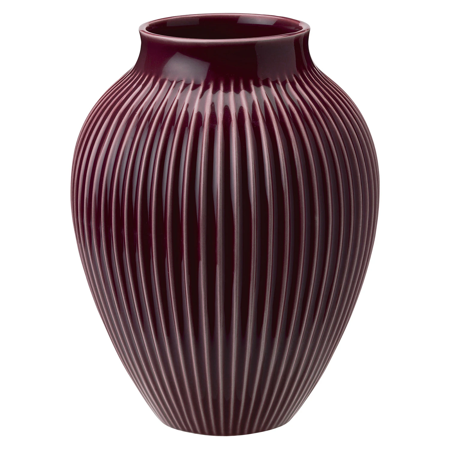 Knabstrup Keramik Vase Profilert 20 Cm  -  Vaser Keramikk Ripple Berry - K1235-2