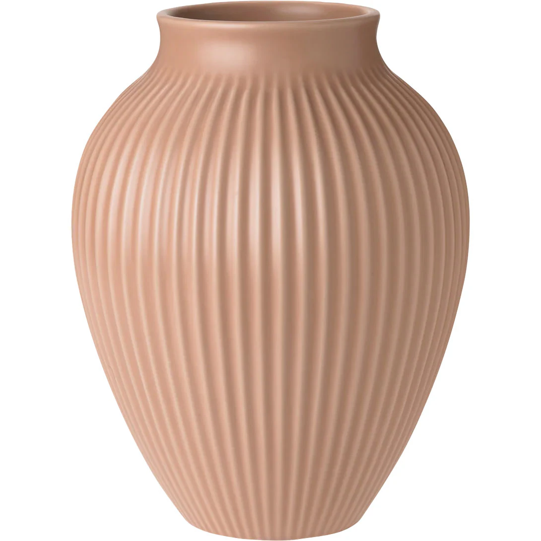 Knabstrup Keramik Vase Profilert 20 Cm  -  Vaser Keramikk Dusty Rose - K1235-6