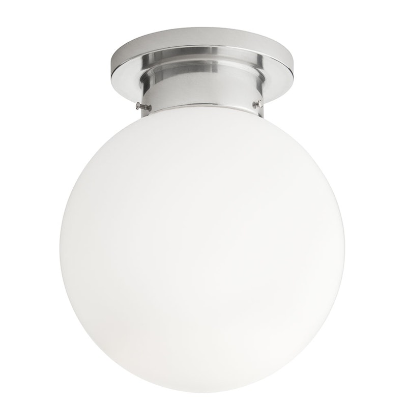 Glob Plafond 20 cm, Krom/Hvit