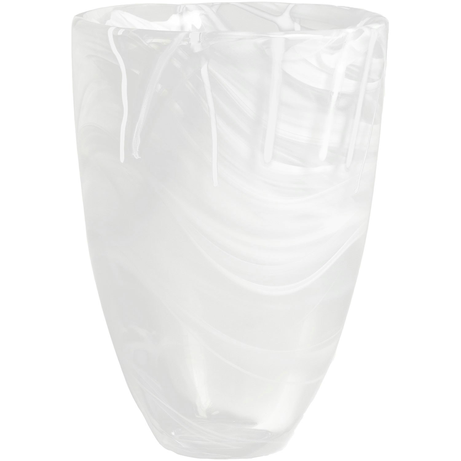 Kosta Boda Contrast Vase 20 Cm  -  Vaser Krystall Hvit - 7042214