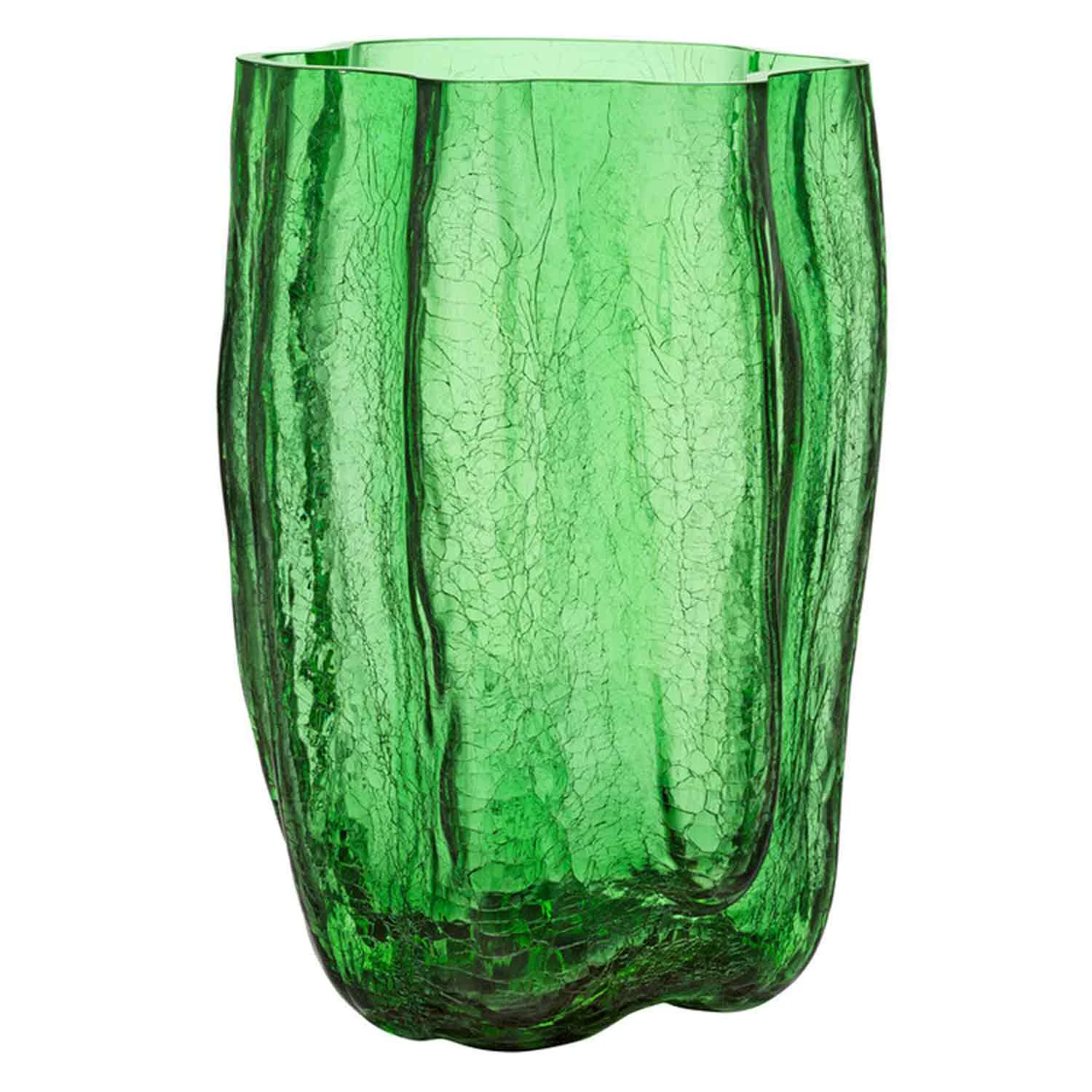 Kosta Boda Crackle Vase  37 Cm -  Vaser Munnbl&aring;st Glass Gr&oslash;nn - 7042212