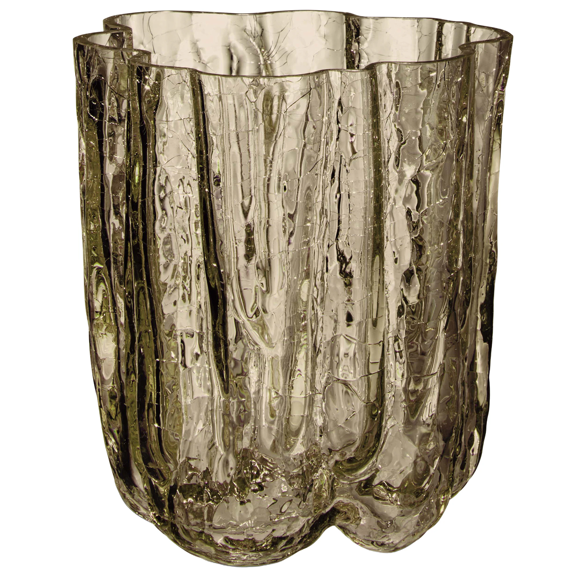 Kosta Boda Crackle Vase 12,1 Cm - Vaser Glass Taupe - 7042603