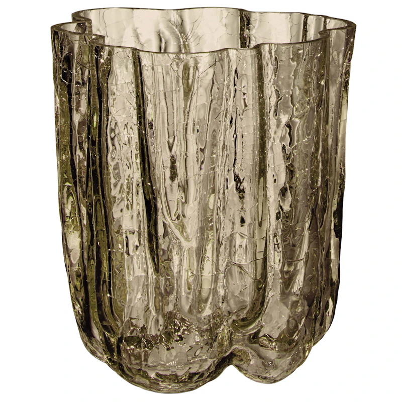 Crackle Vase 12,1 cm, Taupe