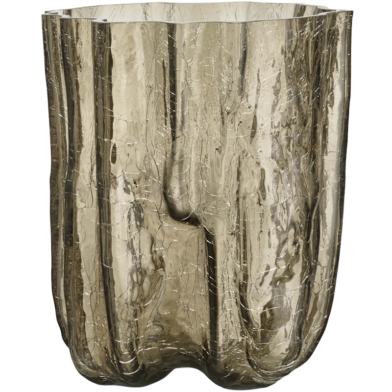 Crackle Vase 27 cm, Taupe