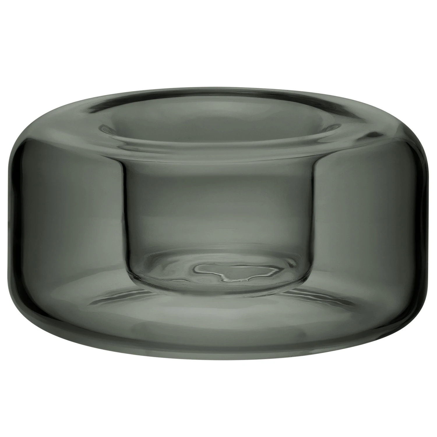 Kosta Boda Happy Lyslykte 4,7 Cm  -  Lysestaker Glass Antrasitt - 7062505