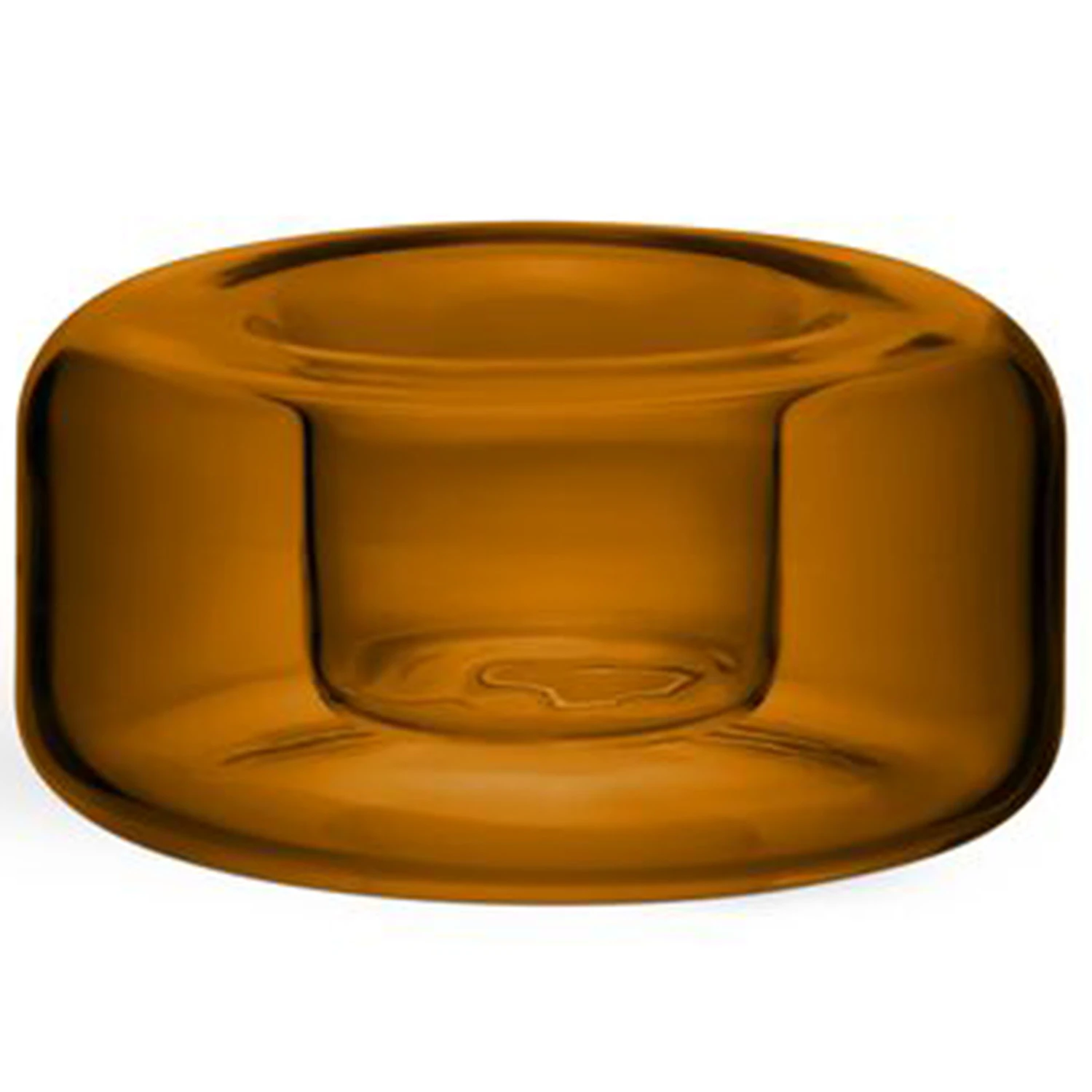 Kosta Boda Happy Lyslykte 4,7 Cm  -  Lysestaker Glass Amber - 7062504