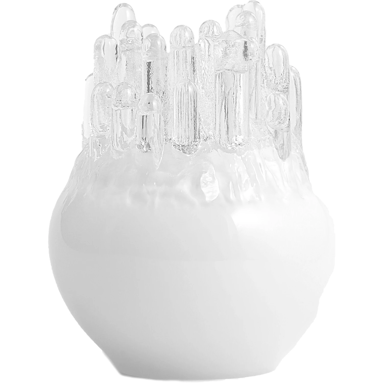 Kosta Boda Polar Telysholder Small 19 Cm  -  Lyslykter Munnbl&aring;st Glass Hvit - 7062110