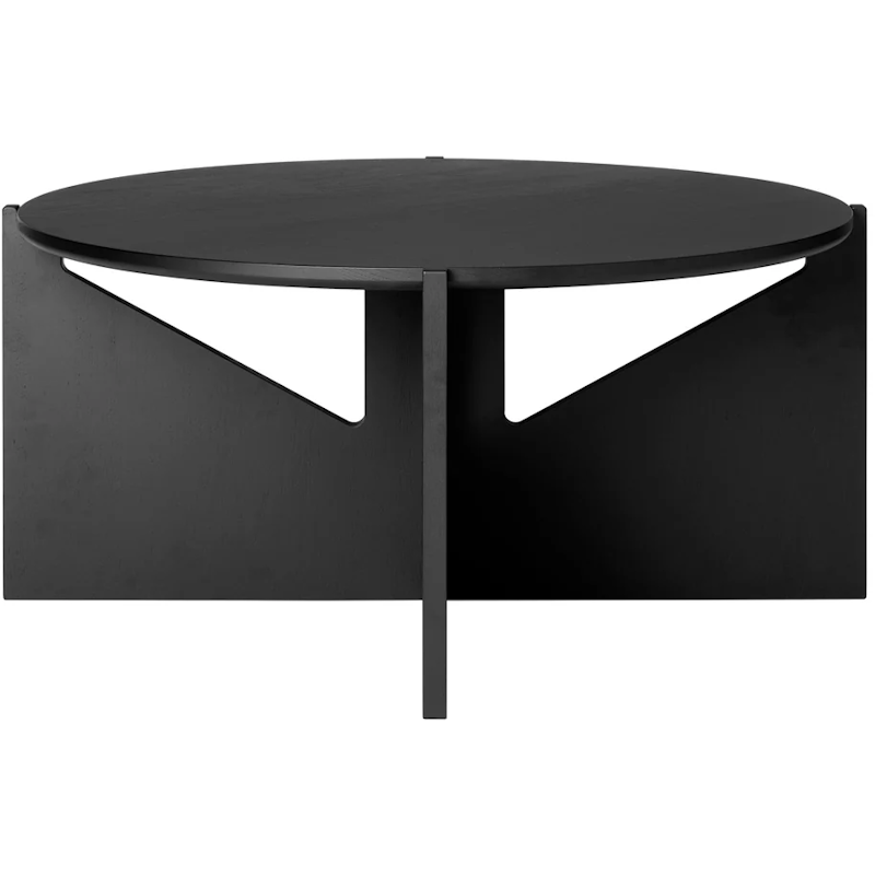Simple XL Salongbord 78 cm, Svartlakkert Eik