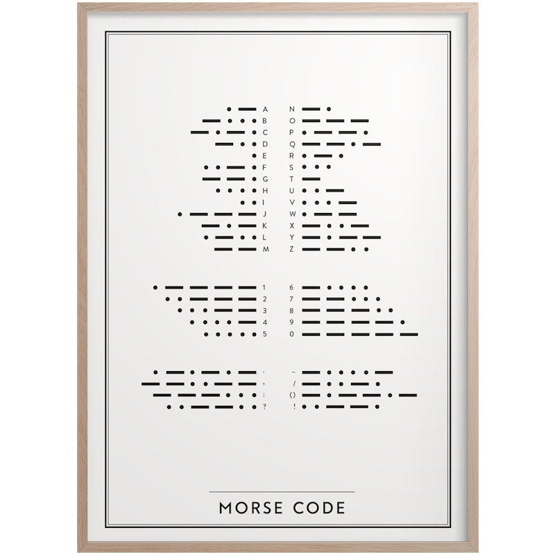 Morse Code Poster, 50x70 cm
