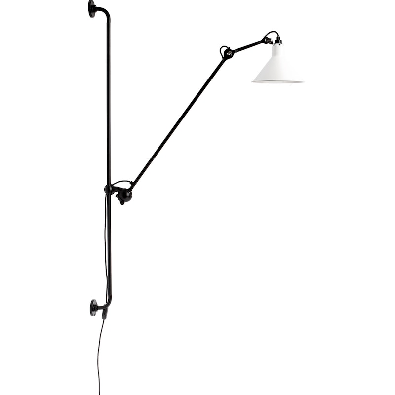 Lampe Gras N°214 Vegglampe, Svart / Hvit