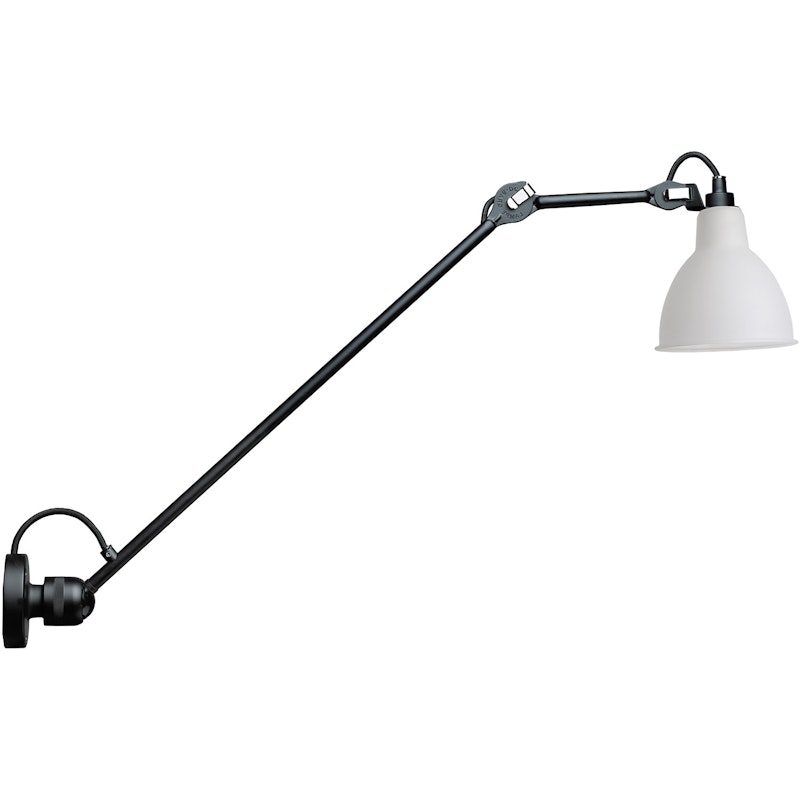 Lampe Gras N°304 Vegglampe L60, Svart / Frostet Glass