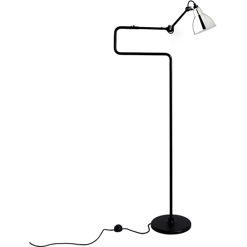 La Lampe Gras N°411 Gulvlampe, Svart / Chrome