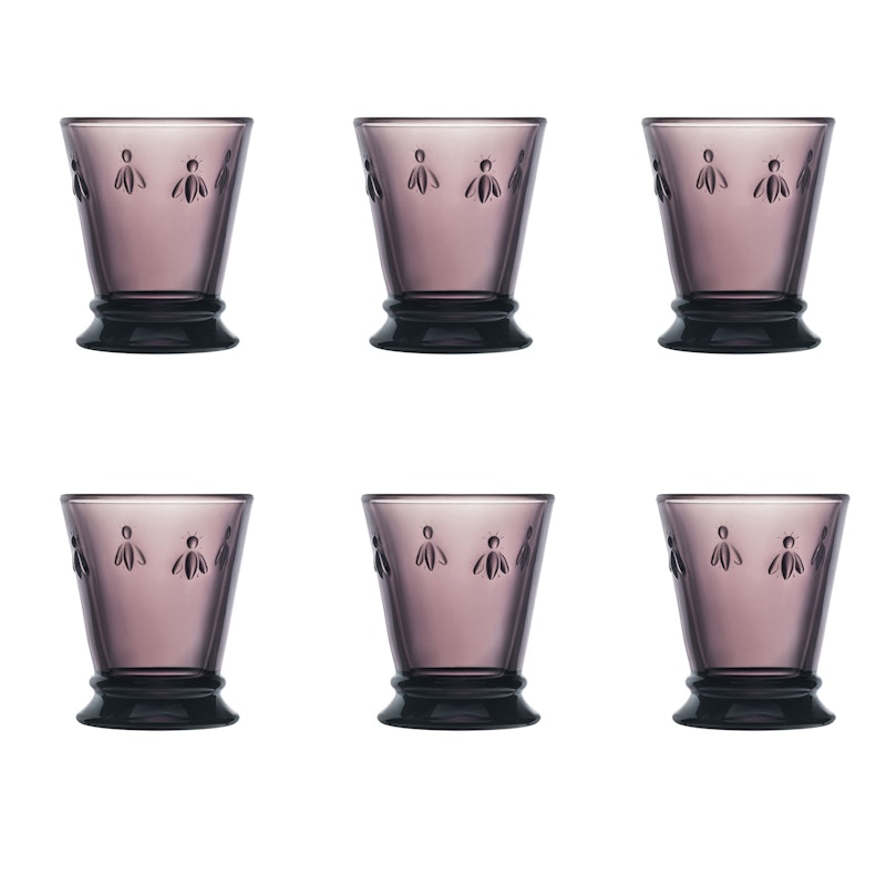 Abeille Drikkeglass 6-pk, Aubergine