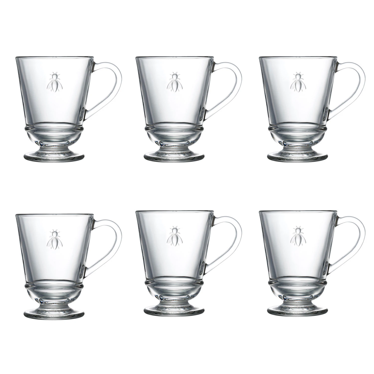 La Rochere Abeille Krus 27,5 Cl 6-pk -  Kaffekopper Glass Klar - 638801