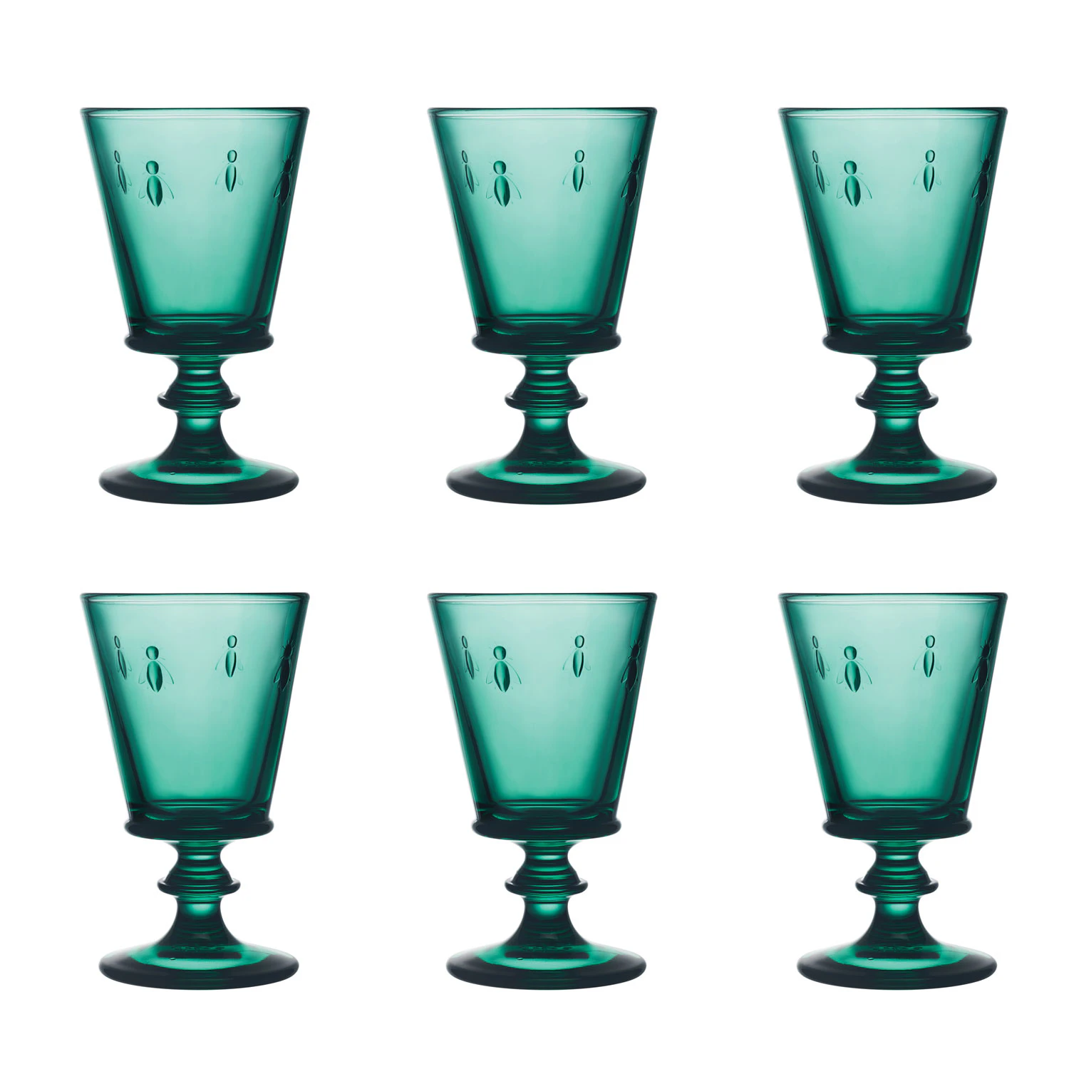 La Rochere Abeille Vin 6-pk Emerald -  Vinglass Glass Smaragd - 611003