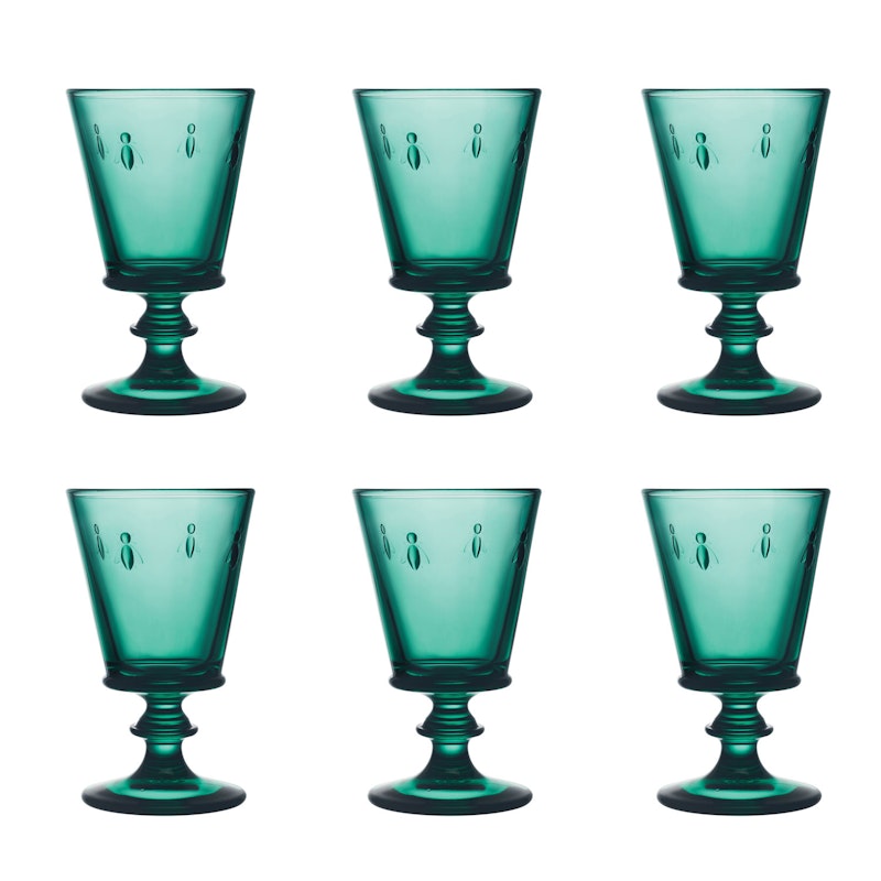 Abeille Vinglass 6-pk, Emerald