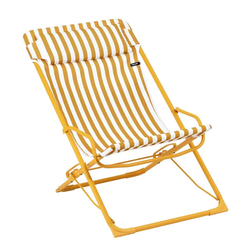 Transaswing Folding Rocking Deckchair, Yellow