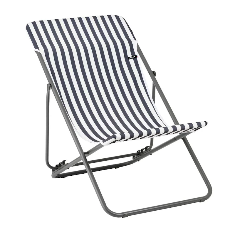 Maxi Transat Folding Deckchair, Grey
