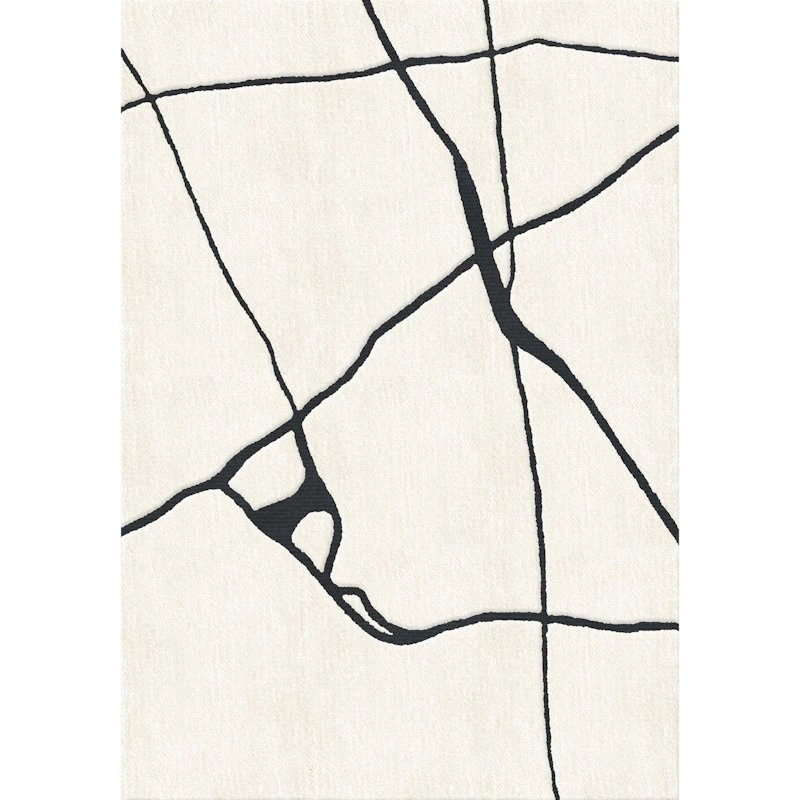 Gute Ullteppe Sort/Hvit, 300x400 cm