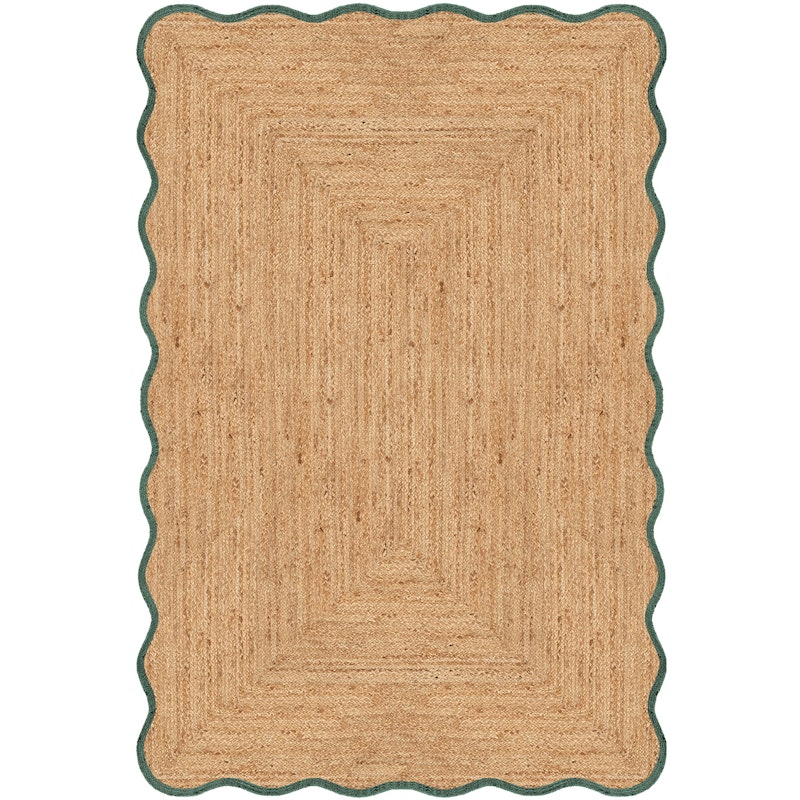 Scallop Juteteppe 250x350 cm, Mørkegrønn